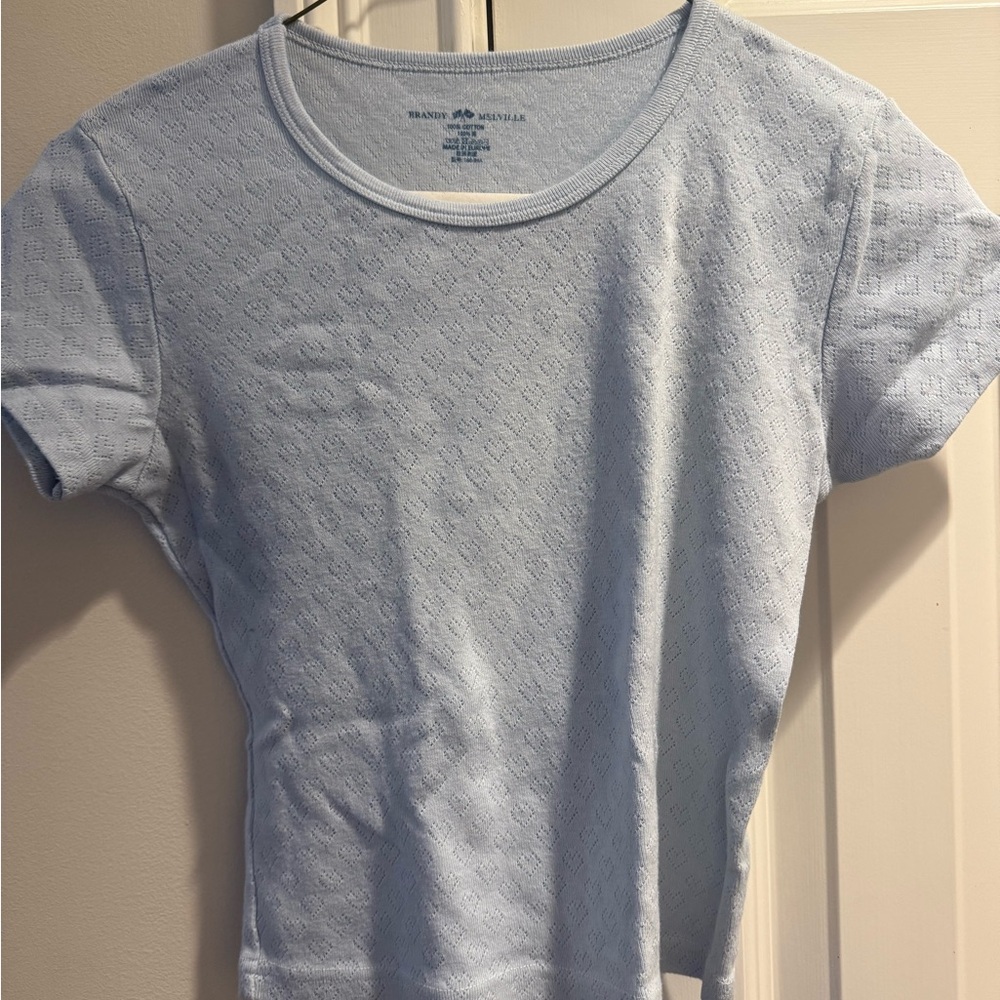 Brandy Melville Sky Blue Short Sleeve Tee
